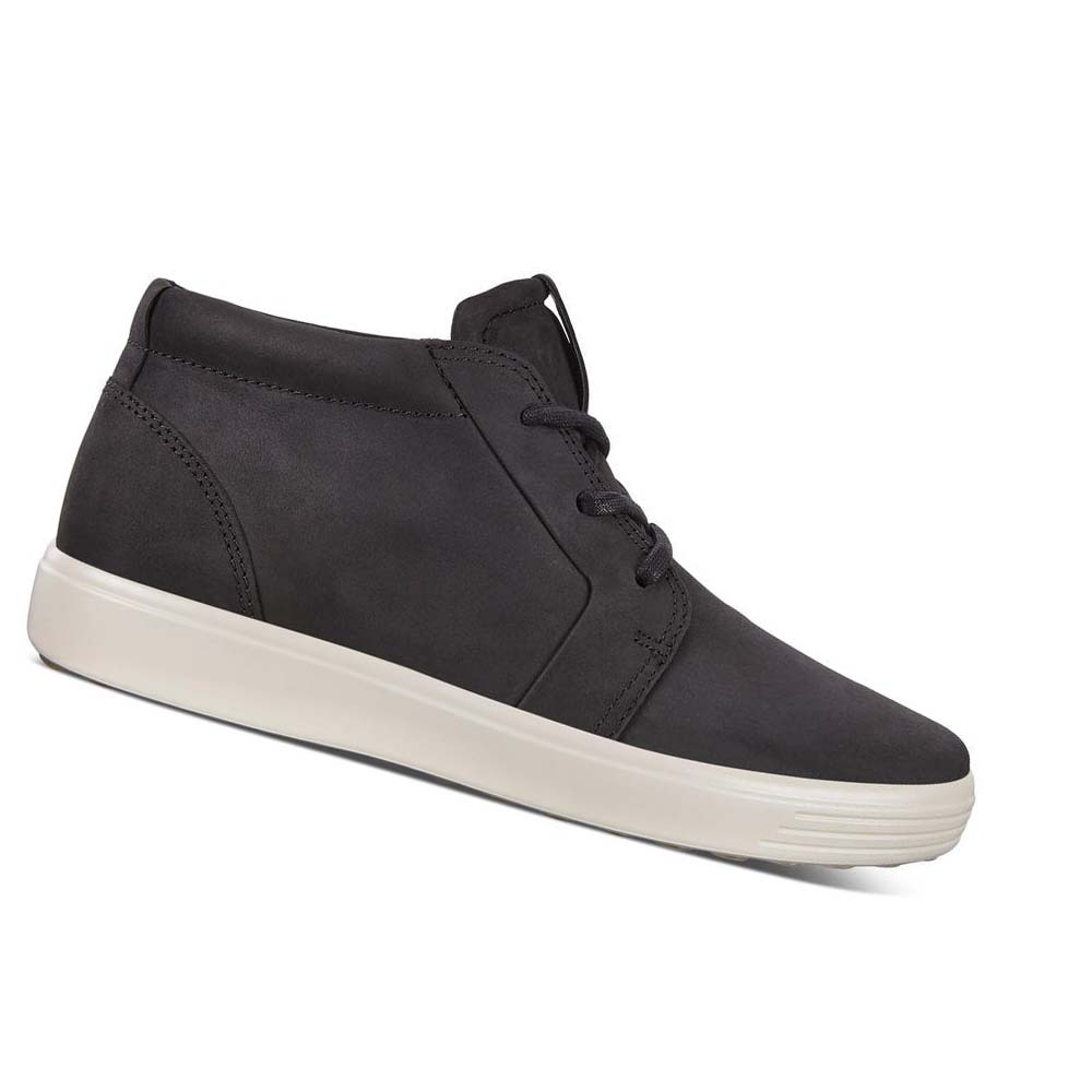 Ecco Soft 7 Ankle Sneakers Herr Svarta | SE 628OKI